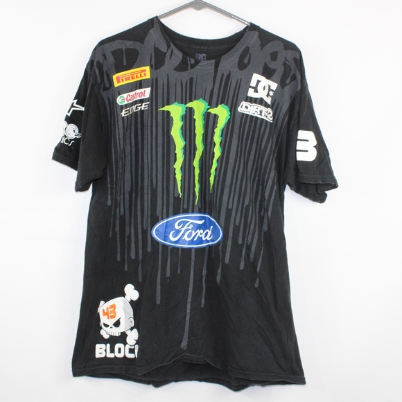 がレーシー DC Ken Block 半袖ポロシャツ M 8M3ah-m26230449403 SHOES モンスターエナジー メンズ